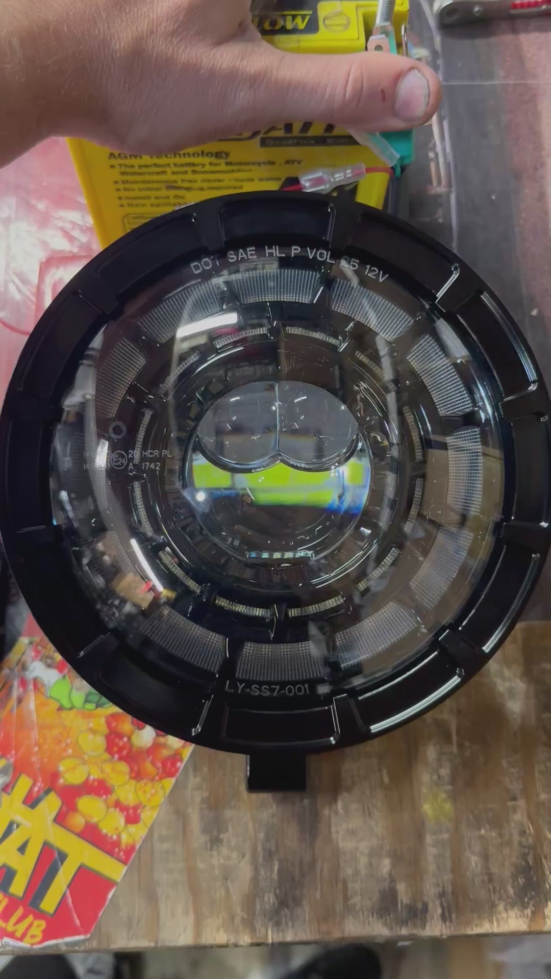 7” Fat Boy Rim-style billet Headlight