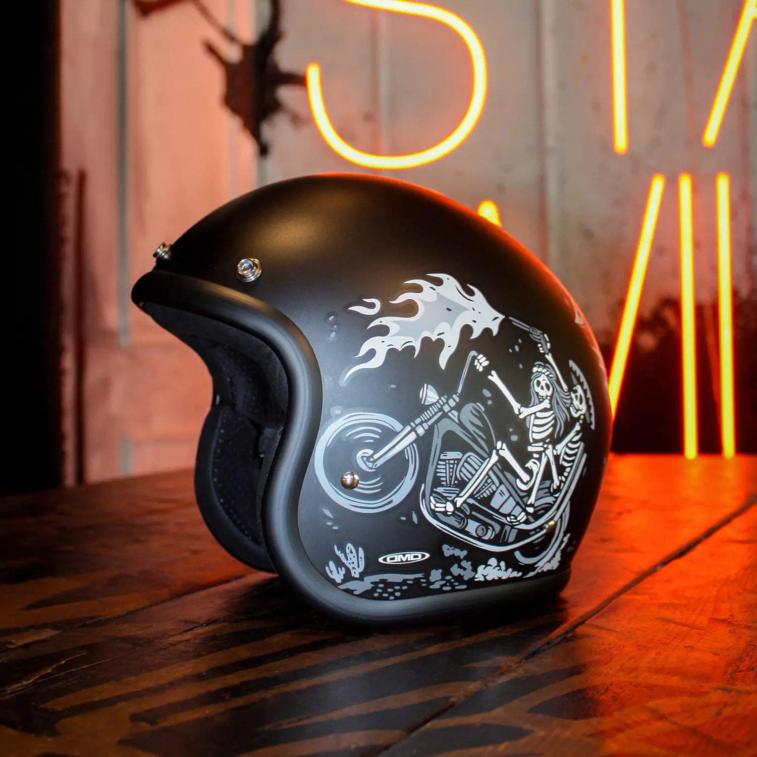 DMD - GHOST RIDER - RETRO OPEN FACE VINTAGE HELMET