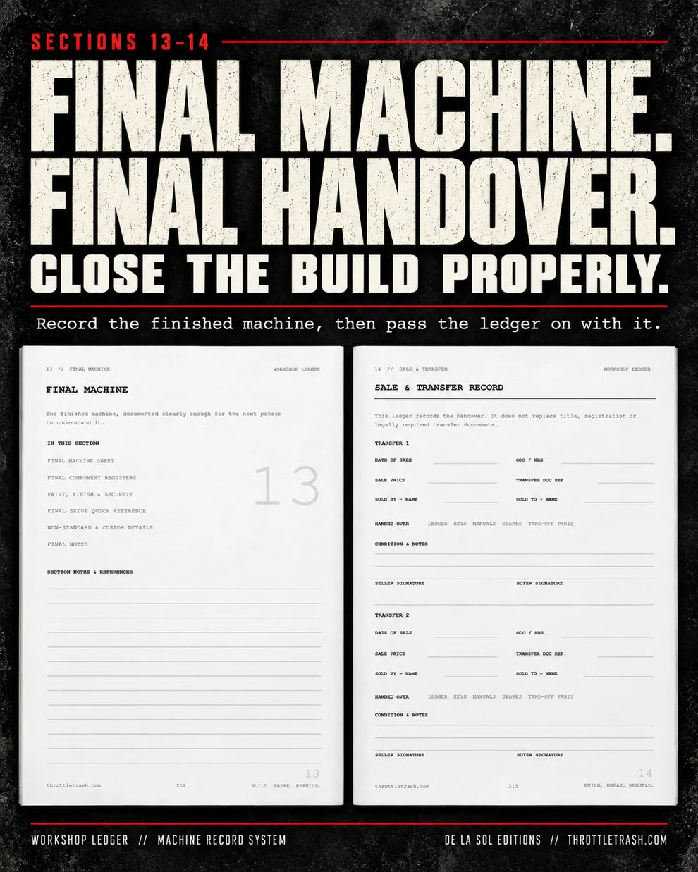 Workshop Ledger - Digital PDF Download