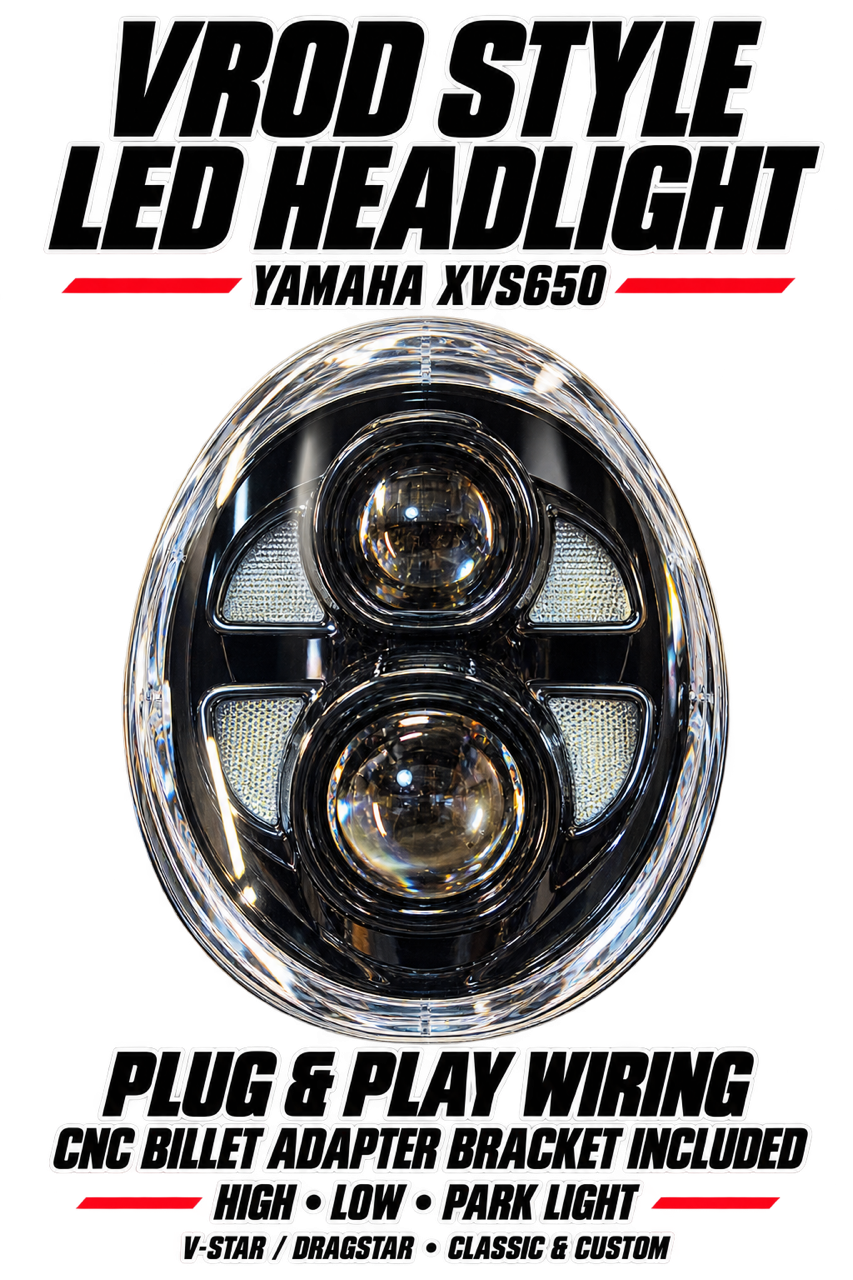 Yamaha XVS 650 V-Star Breakout headlight