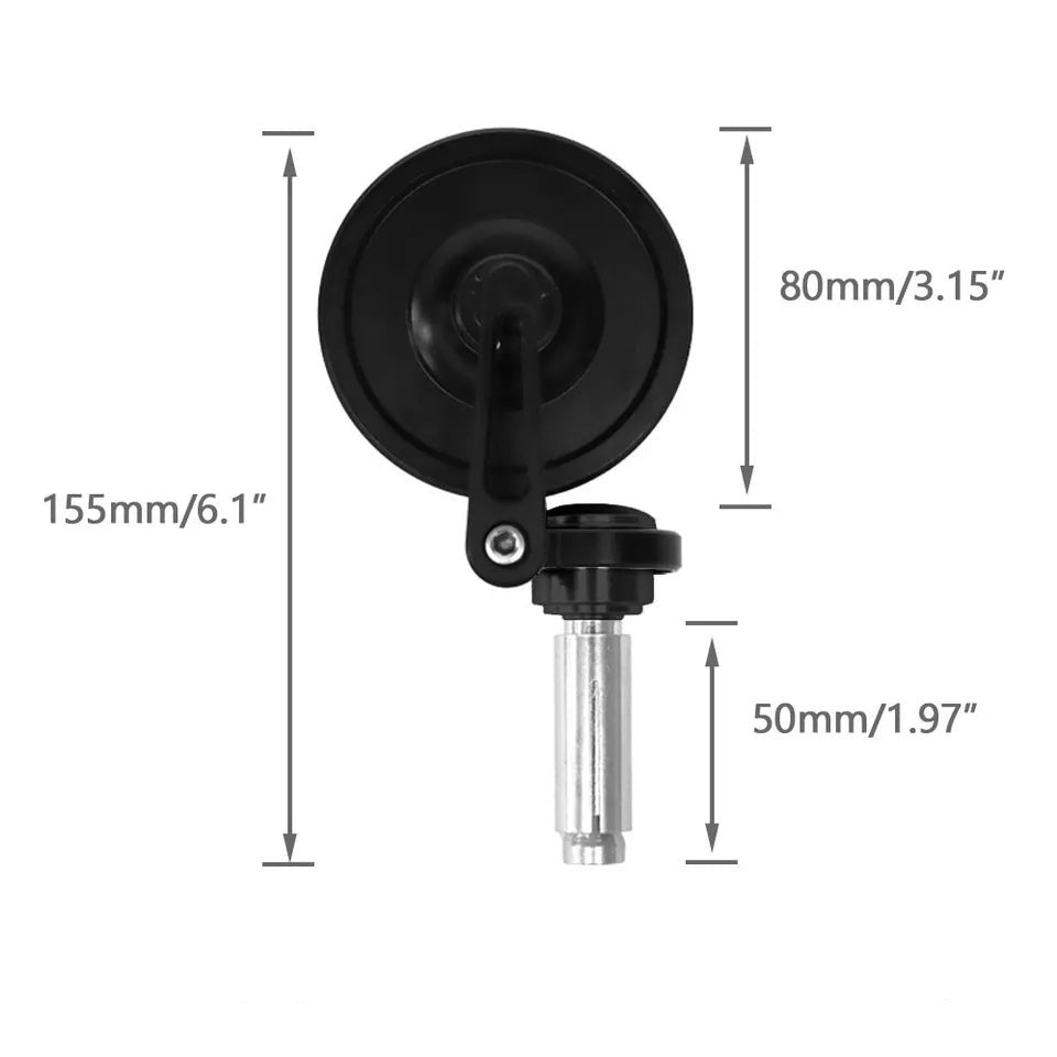 Chase round universal  bar end mirror cafe racer Rogue Motorcycles Perth