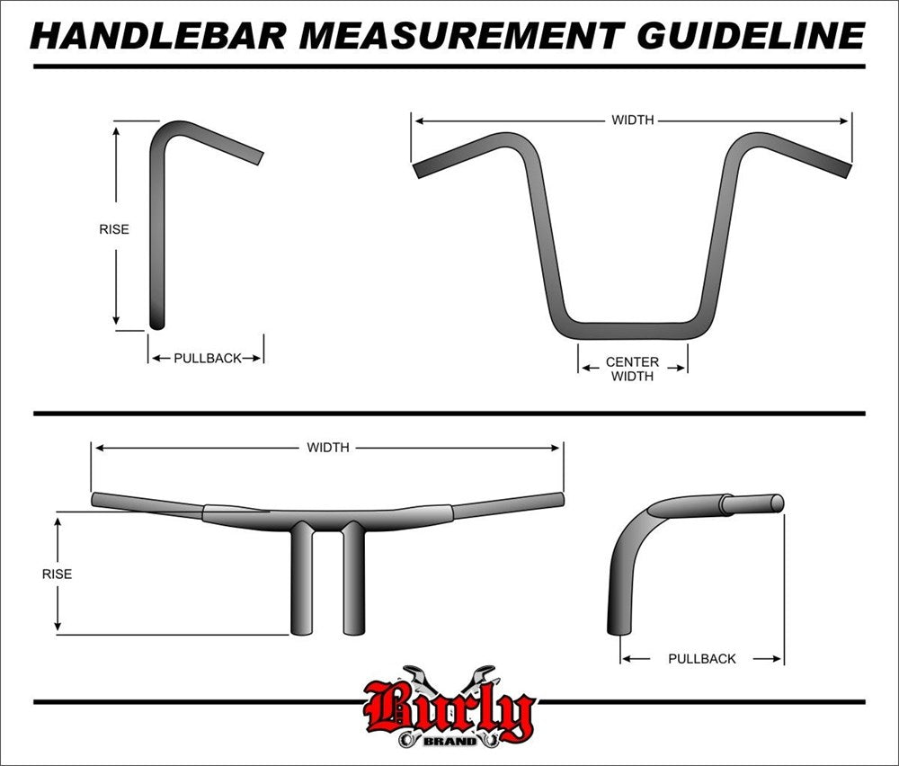 Burly Ape Hanger Handlebars 1"