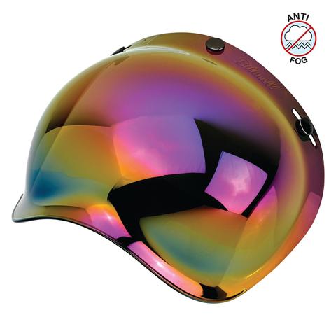 60s style motorcycle helmet bubble facemask GRINGO ANTI-FOG BUBBLE VISOR | RAINBOW