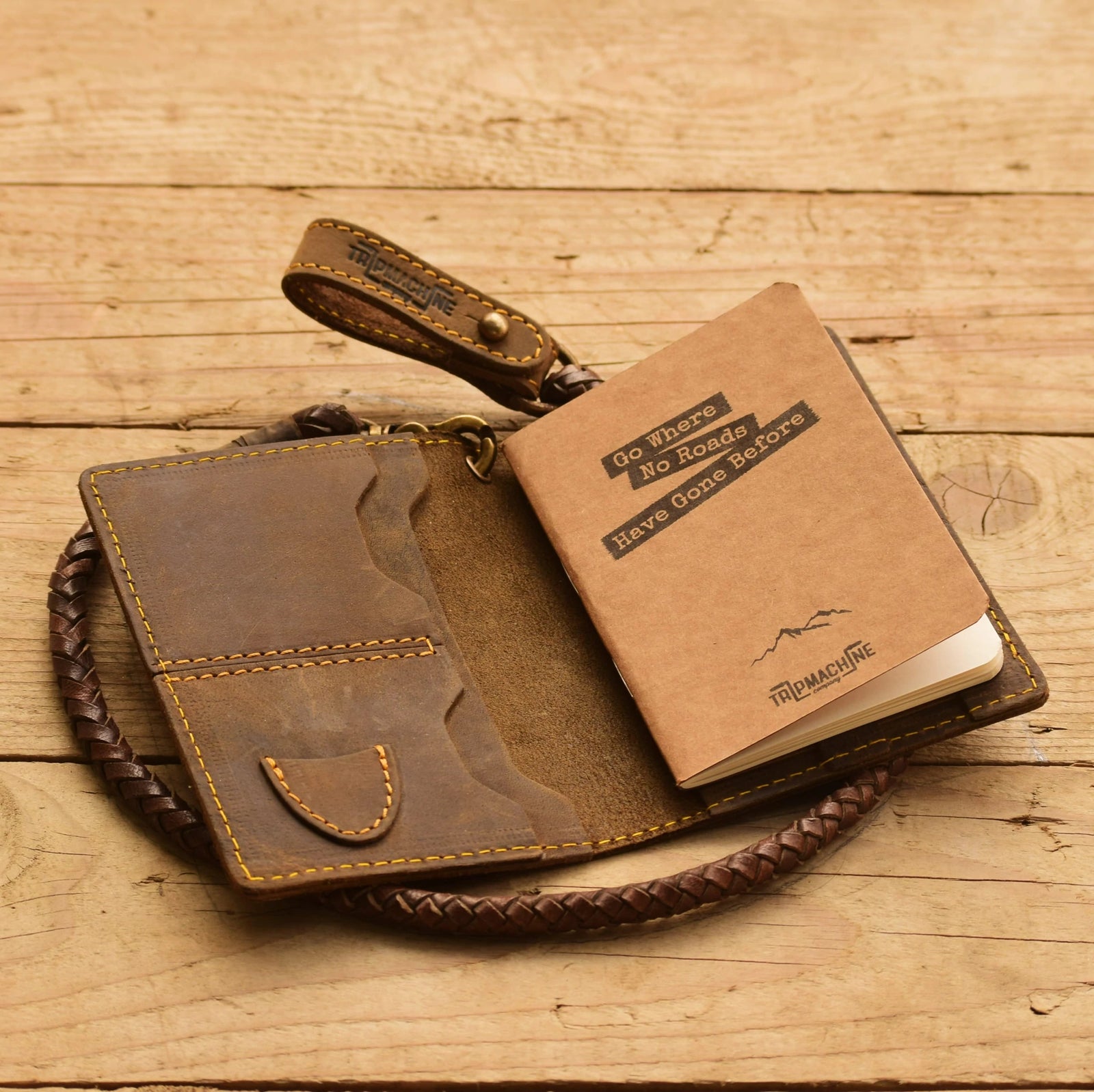 EXPLORER NOTEBOOK WALLET - BROWN
