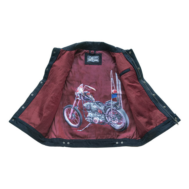 13 1/2 RAIN SPLITTER DENIM VEST BLACK - Rogue Motorcycles