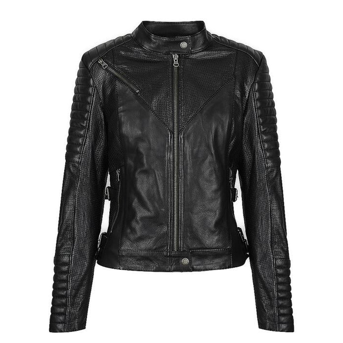 Wild &amp; Free Black Motorcycle Jacket Women