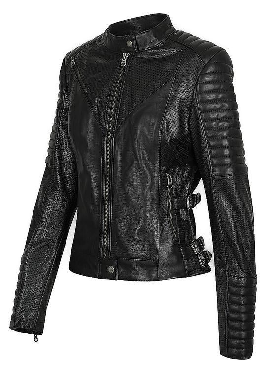Wild & Free Black Motorcycle Jacket Women
