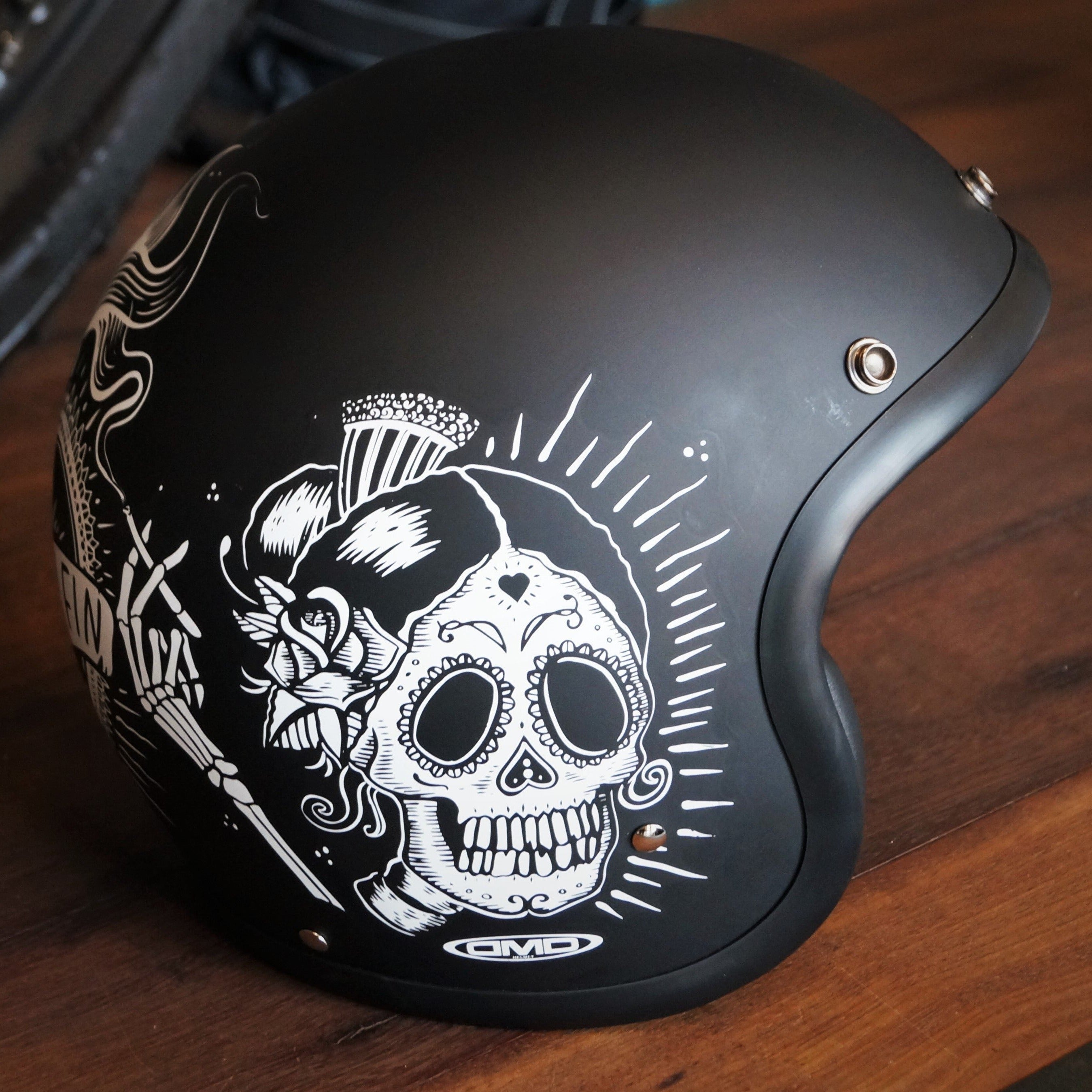 derpy motorcycle helmets DMD - SIN FIN - RETRO OPEN FACE VINTAGE HELMET