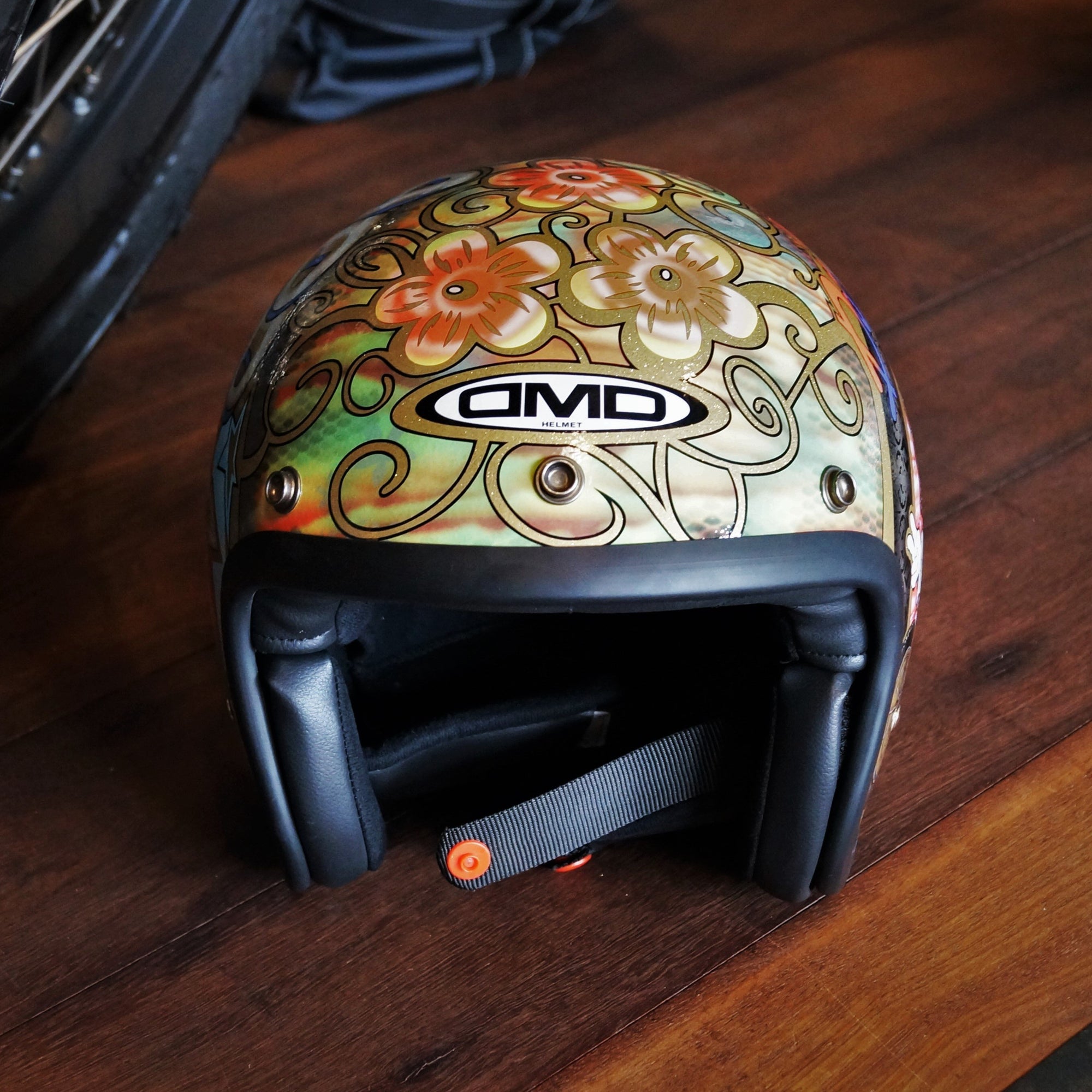 buying discontinued new old stock motorcycle helmet DMD - WOODSTOCK - RETRO OPEN FACE VINTAGE HELMET