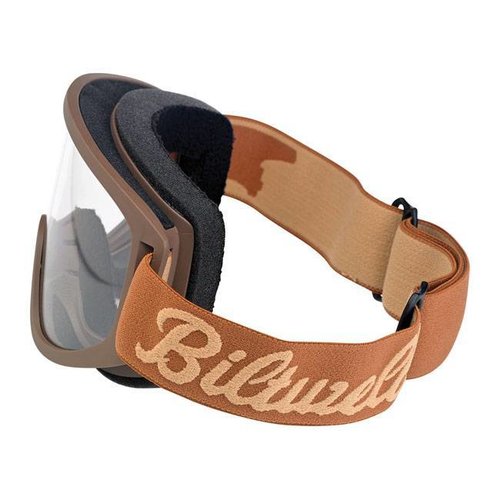 Biltwell Moto 2.0 Goggles - Script Chocolate