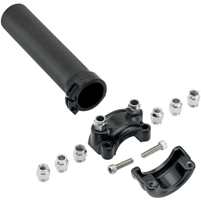 Inc. Cast Whiskey Throttle 1" Dual - Black