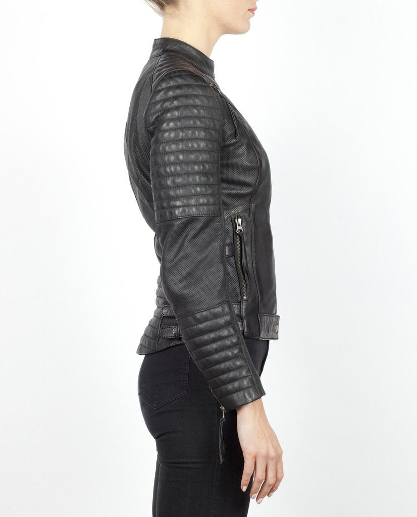 Wild & Free Black Motorcycle Jacket Women