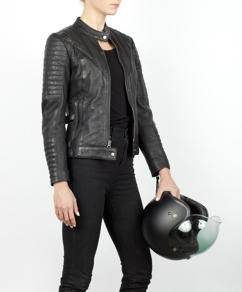 Wild & Free Black Motorcycle Jacket Women