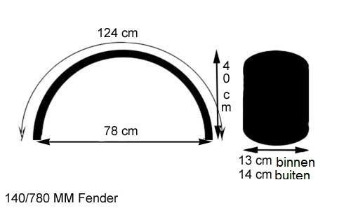 18/19 INCH STAINLESS STEEL FENDER 140MM