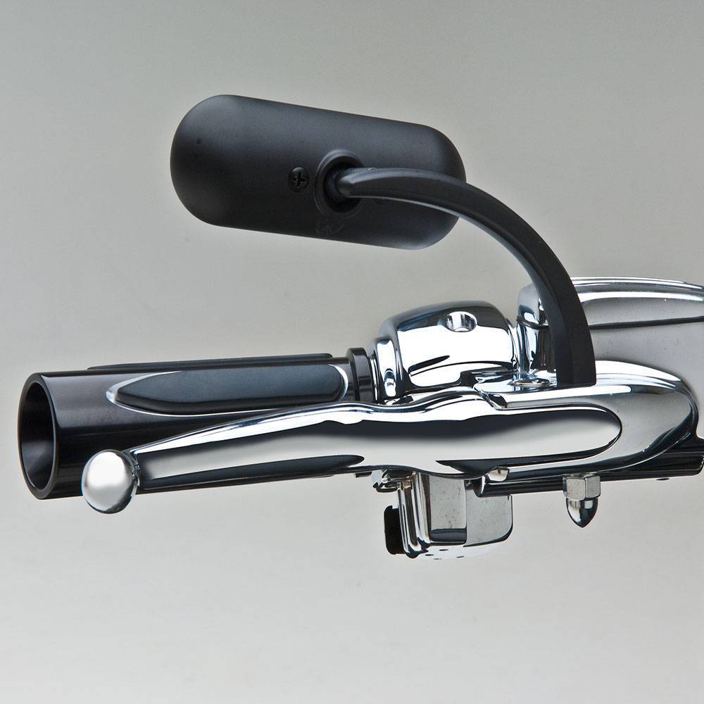 MINI OVAL MIRROR BLACK or CHROME