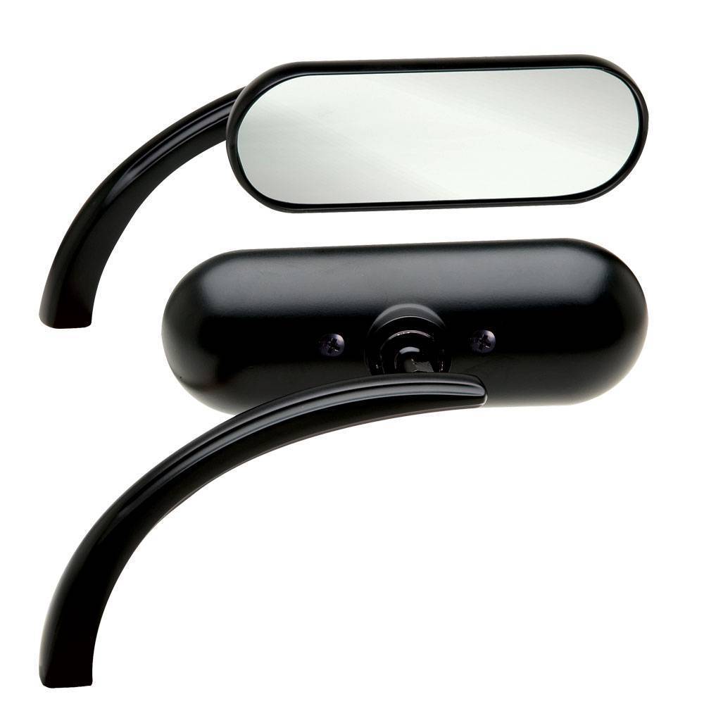 MINI OVAL MIRROR BLACK or CHROME