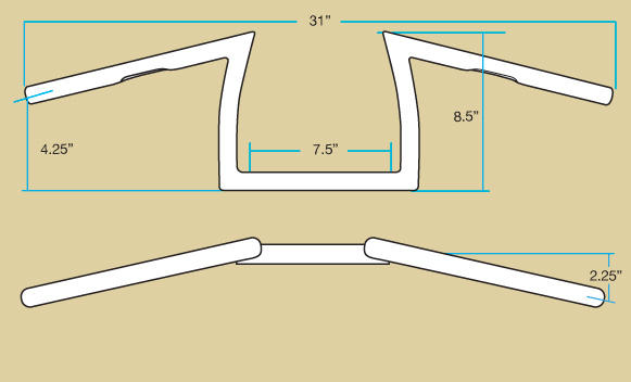 KEYSTONE XL HANDLEBARS 1" - BLACK