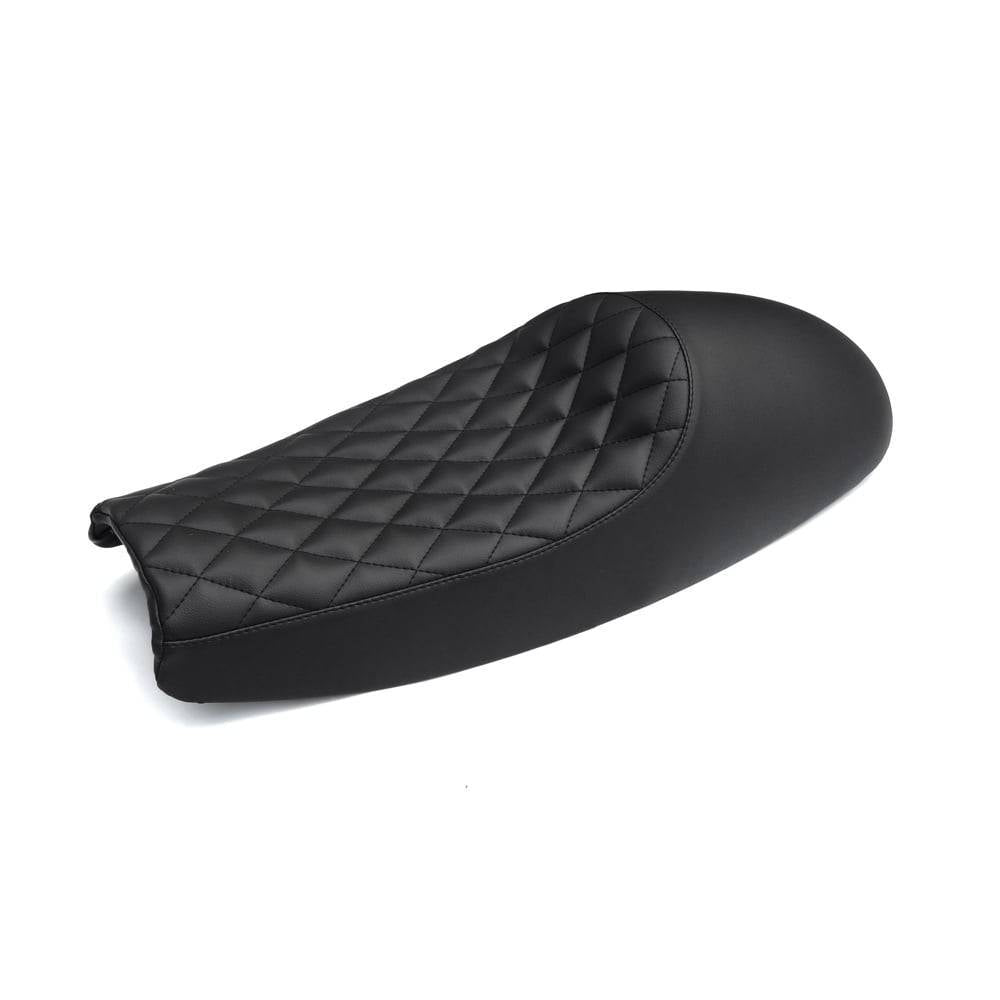cafe racer seat rogue motorcycles perth australia black diamond stitch Bonneville triumph