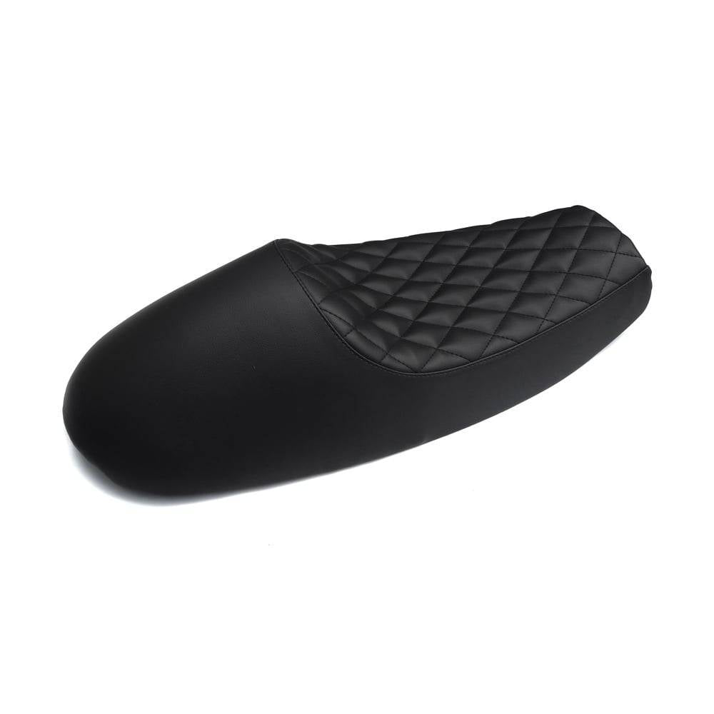 cafe racer seat rogue motorcycles perth australia black diamond stitch Bonneville triumph