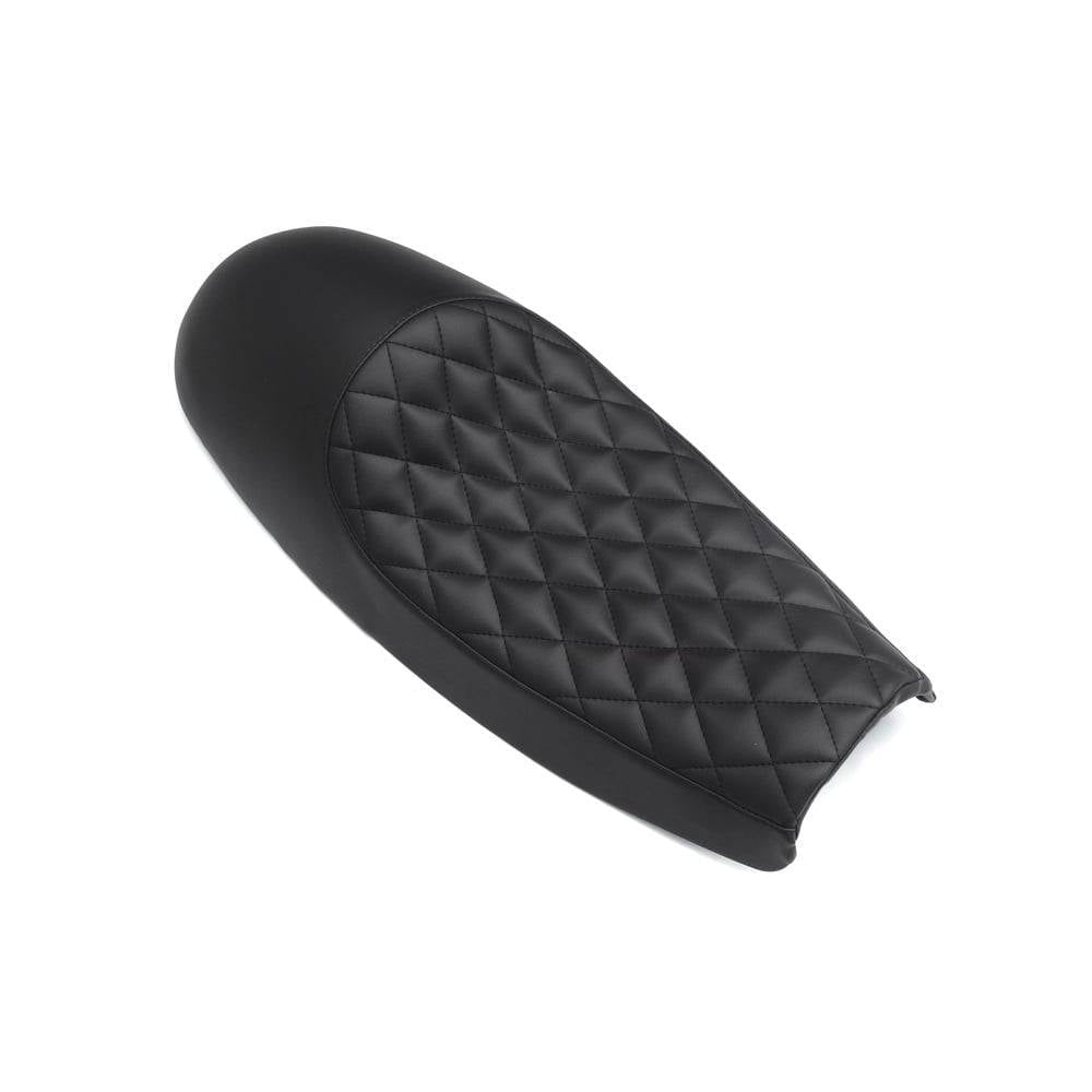 cafe racer seat rogue motorcycles perth australia black diamond stitch Bonneville triumph