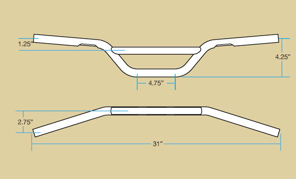 MOTO HANDLEBARS 1" - CHROME