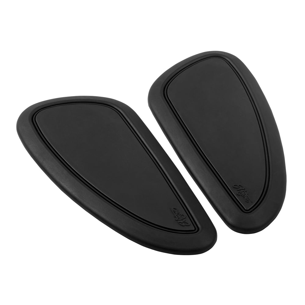 Classic Cafe Racer custom Knee Pads - Black Pinstripe