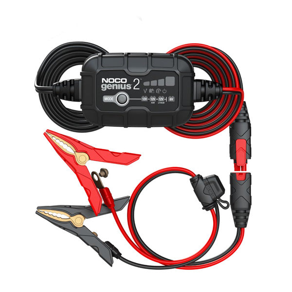 NOCO Genius 2 Battery Charger 2A - Rogue Motorcycles