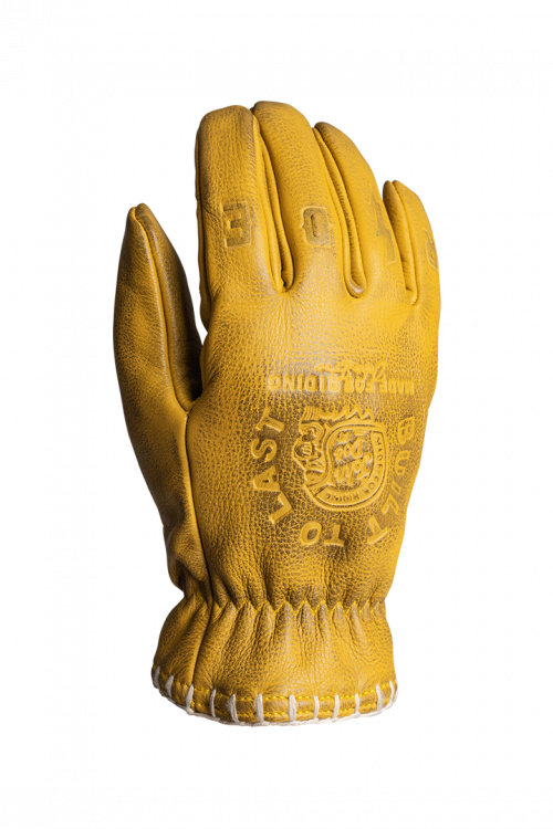 COYOTE GLOVES | YELLOW EMBOSSED - Rogue Motorcycles