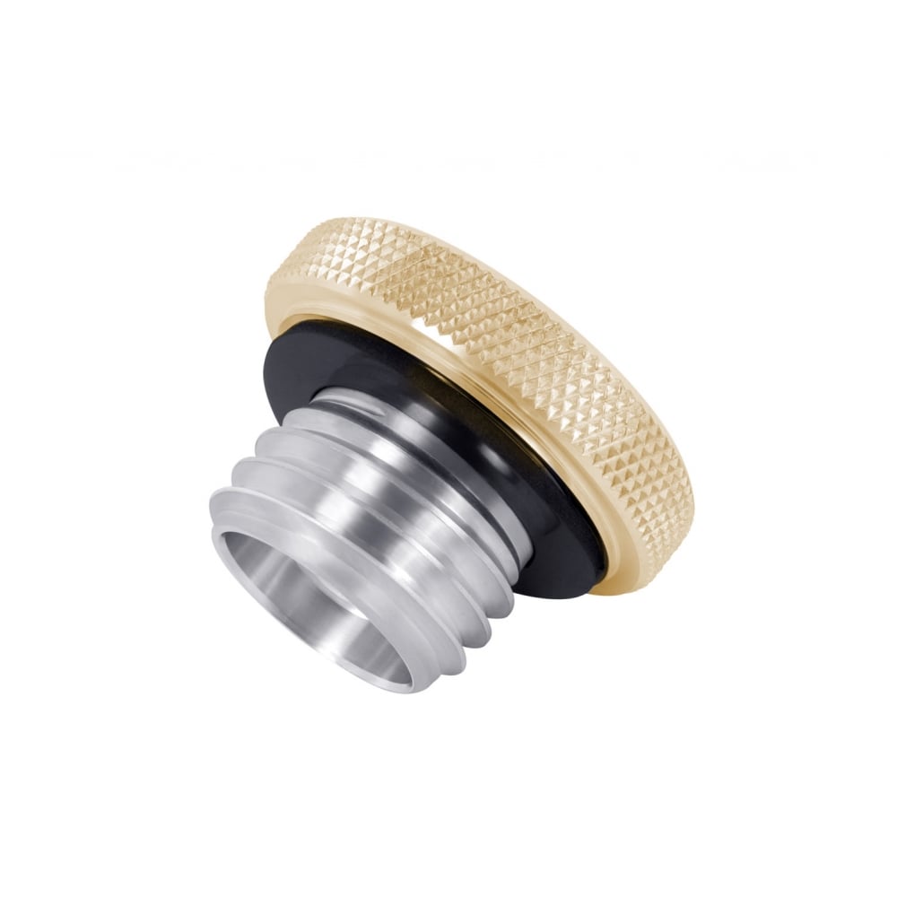 Custom Fuel Gas Cap - Billet Brass and Aluminium - Spun Satin Finish for Triumph and Harley Davidson