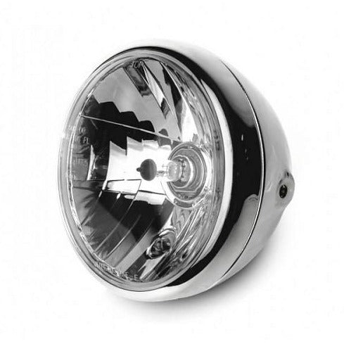 chrome headlight 7" side mount rogue motorcycles cafe racer tracker bobber chopper brat scrambler custom perth